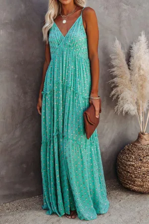 Adjustable Tiered Maxi Dress