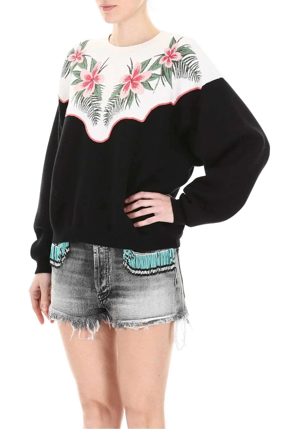 Alanui Motif Embroidered Oversized Sweatshirt