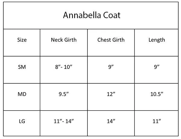 Annabella Handmade Pet Coat - Chic