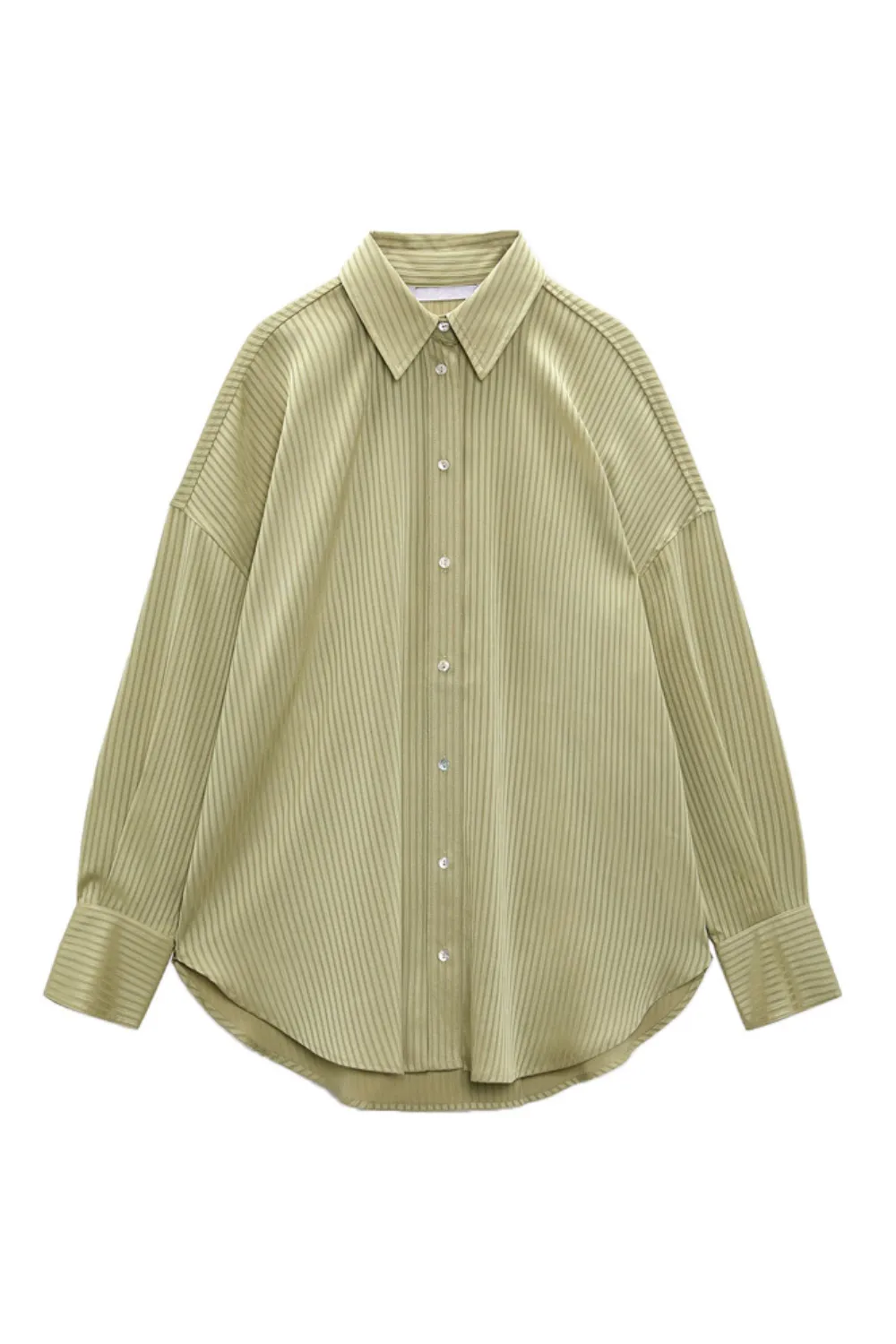 'Bella' Stripe Long-Sleeved Collared Shirt