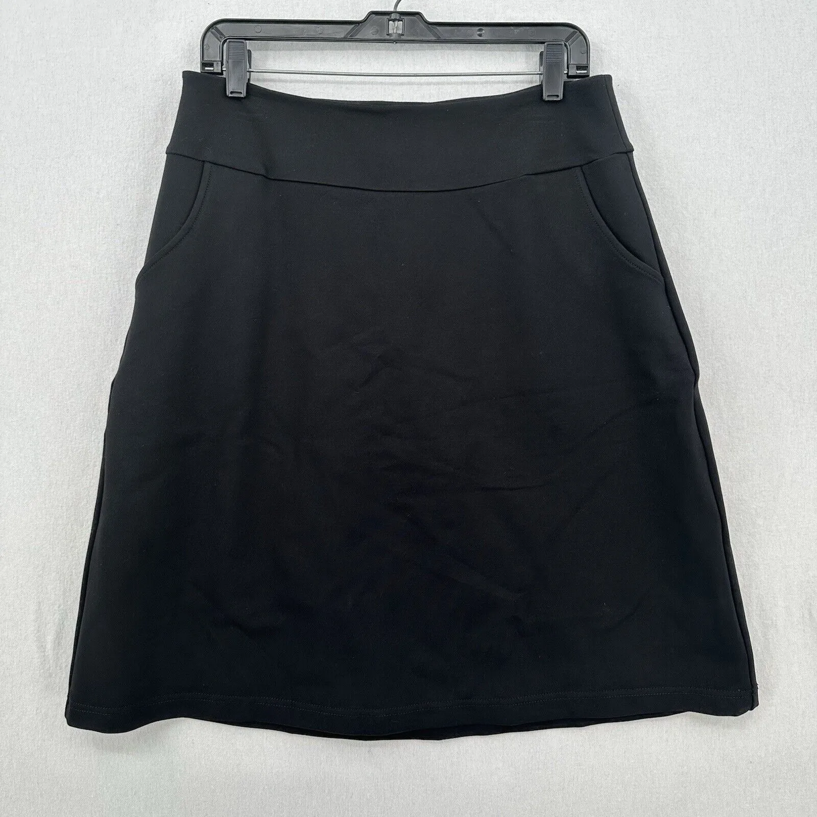 Betabrand Skort Womens Large Ponte Skirt/Shorts Black Career Office Pull On EUC