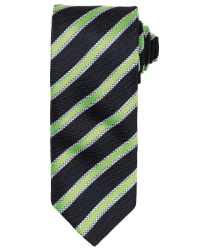 Black/Lime - Waffle stripe tie