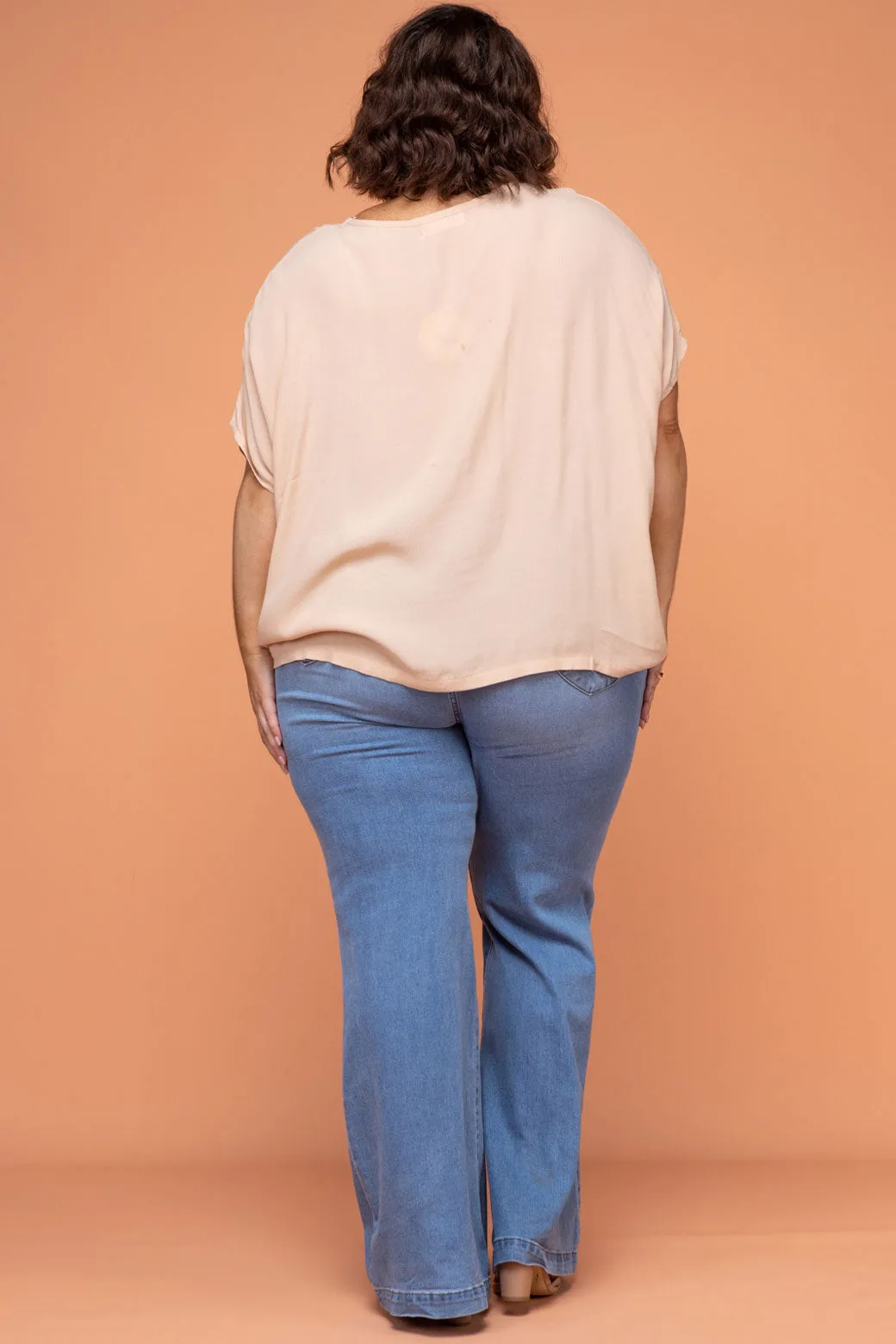 Brodie Drape Top Blush