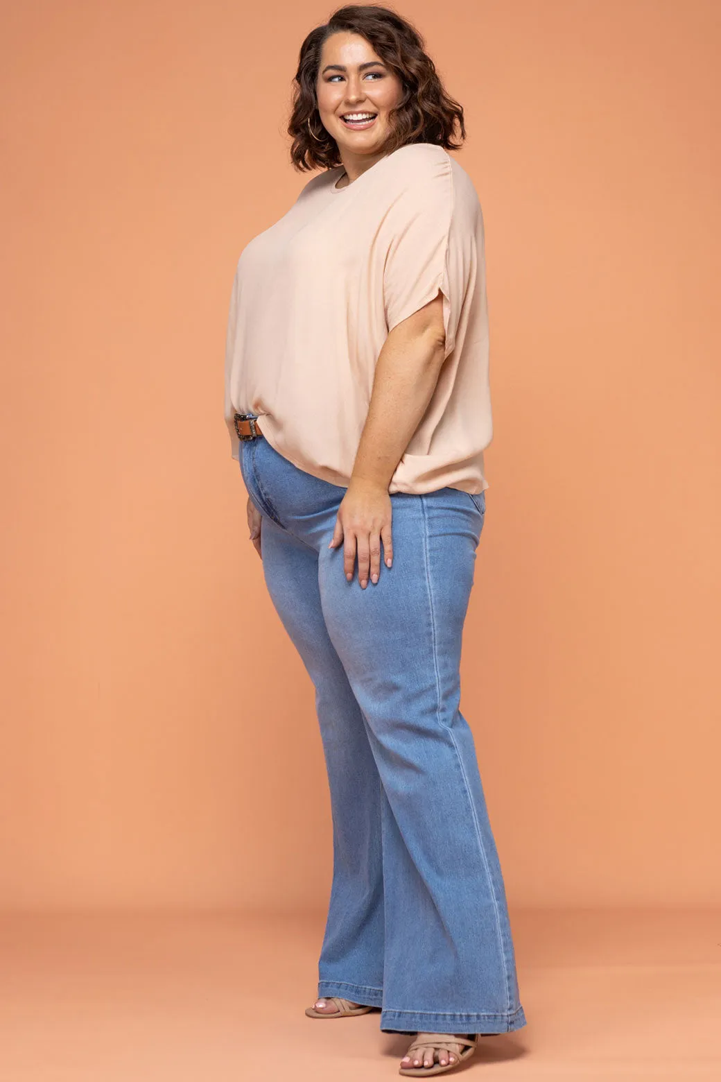 Brodie Drape Top Blush