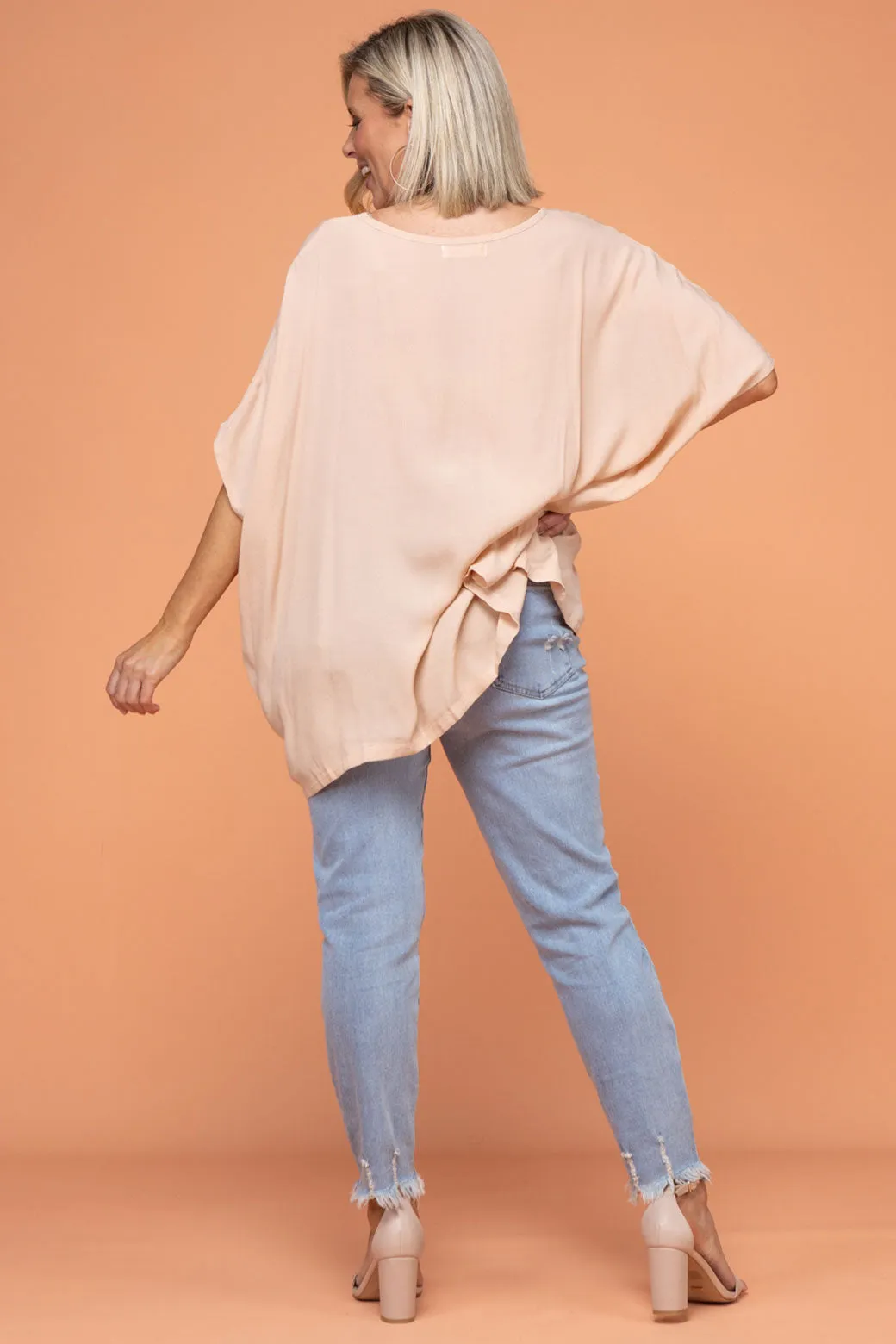 Brodie Drape Top Blush