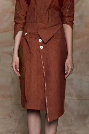 Brown Midi Skirt