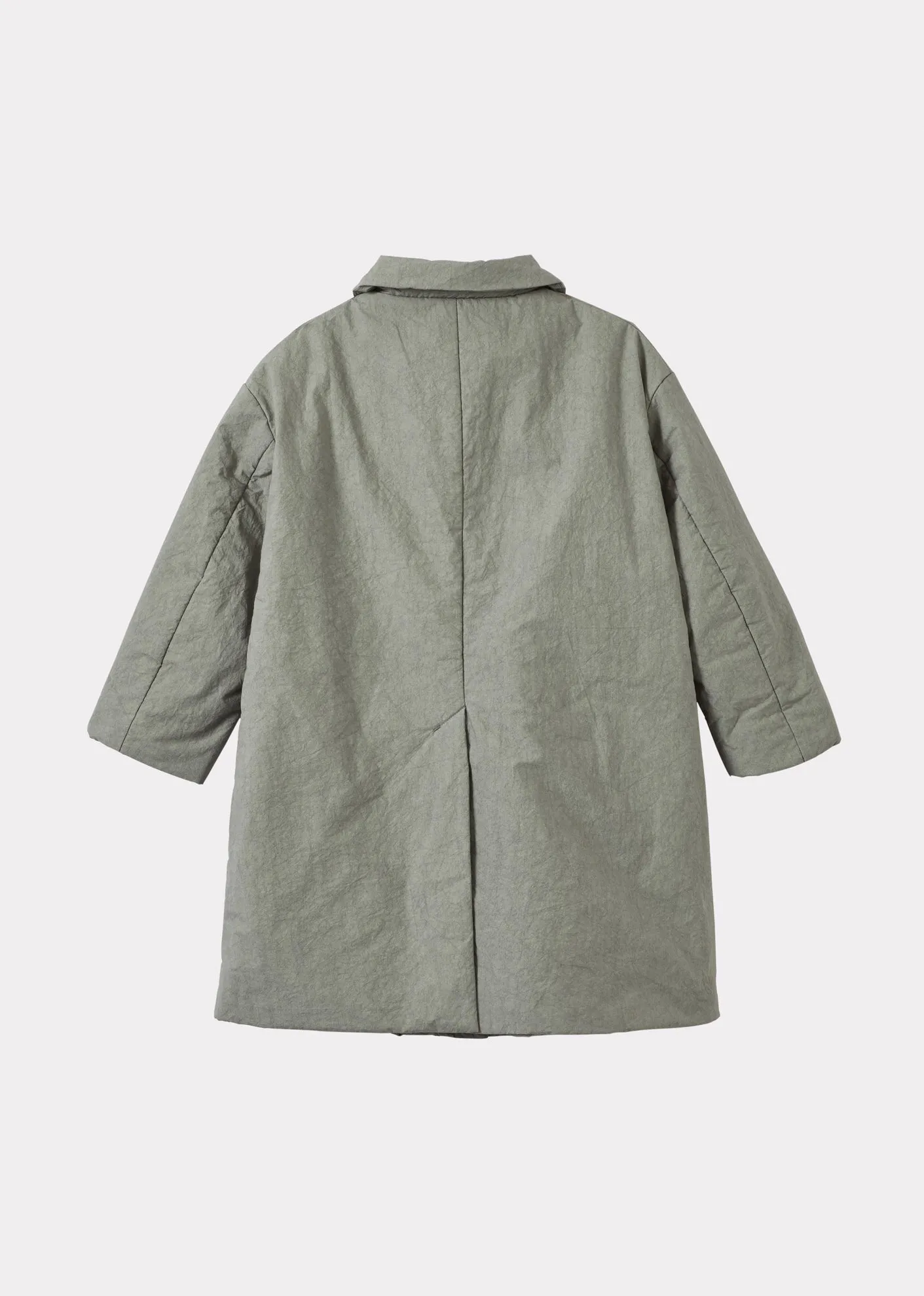 CAMBRIDGE CHILDREN'S CRUSHED COTTON COAT - GREY / GREEN