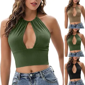Camisole Halter  Summer Sexy Hollow Tops