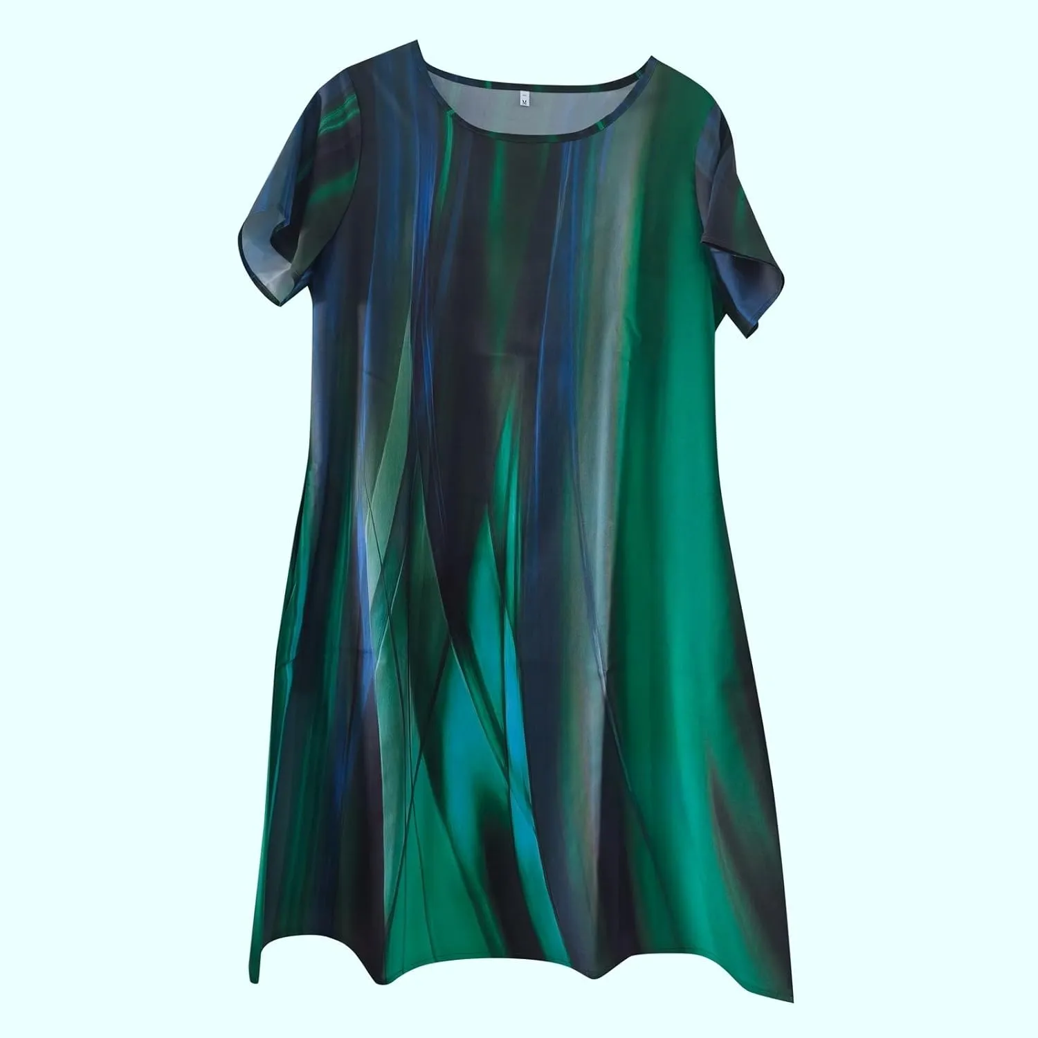 Casual Tie Dye T Shirt Dresses for Women Short Sleeve Round Neck Flowy Midi Dress Plus Size Swing Dresses with Pockets
