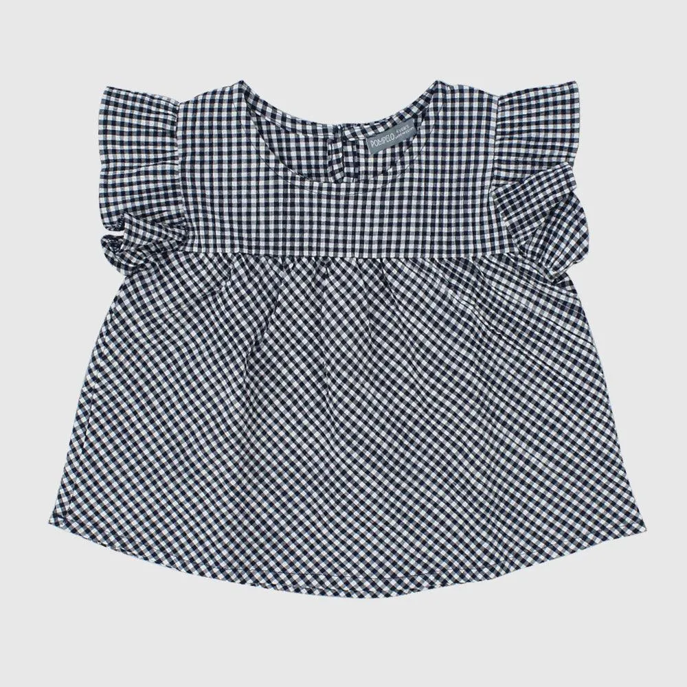 Checkered Sleeveless Blouse