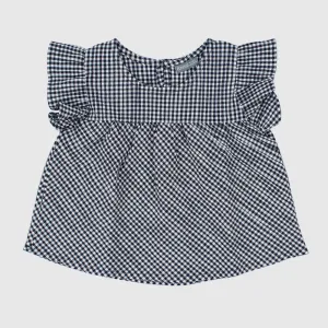 Checkered Sleeveless Blouse
