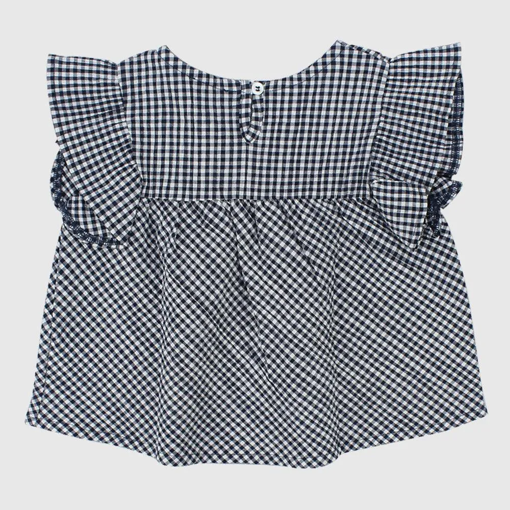 Checkered Sleeveless Blouse