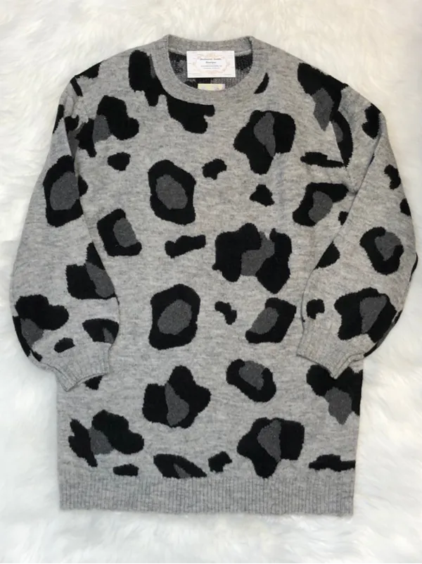 Cheetah print sweater dress