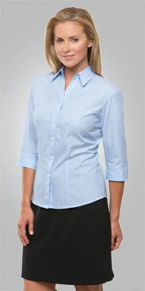 City Collection 2144 Ladies Stripe 3/4 Sleeves
