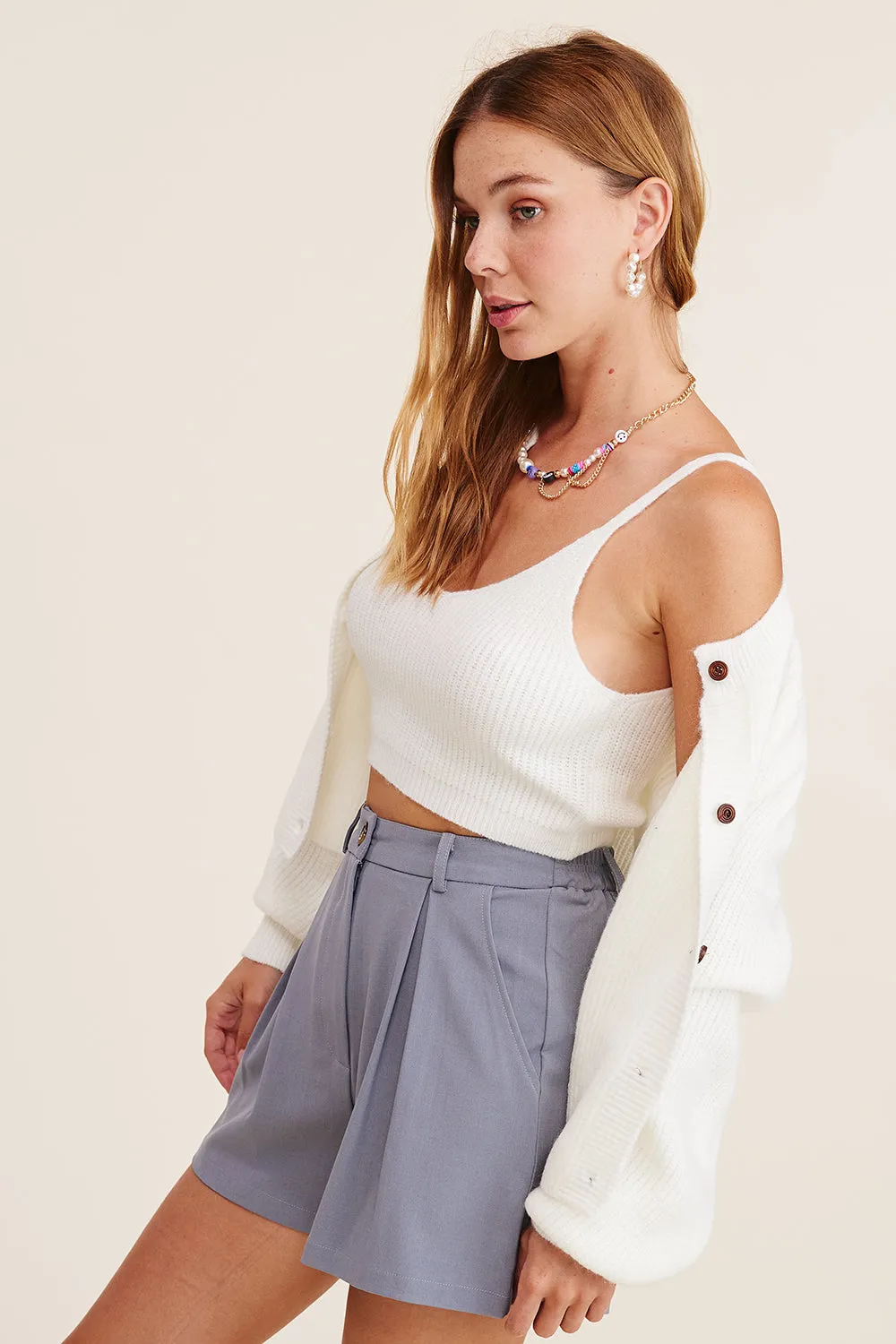Claire - Sweater Top SET- Cream