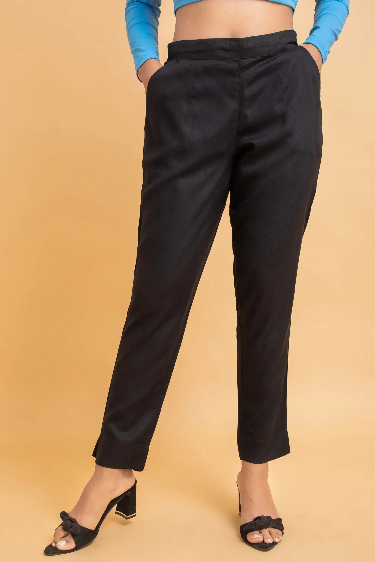 Comfort Fit Rayon Narrow Pants