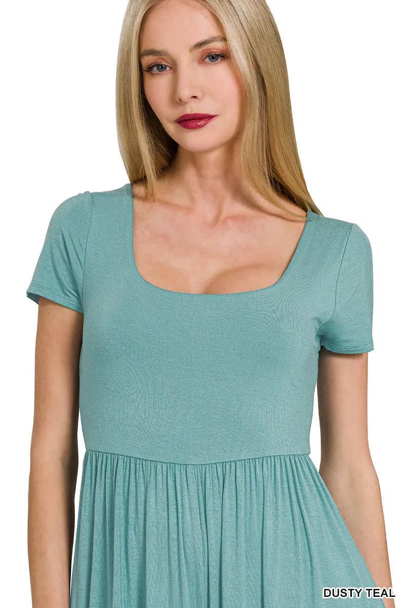 DOUBLE LAYERED SHORT SLEEVE JUMPSUITS