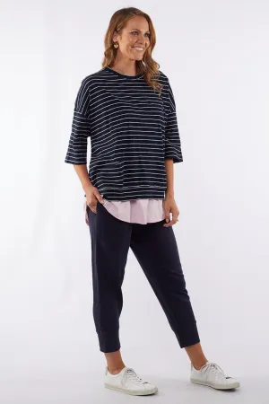 Elm - Fundamental Mazie Sweat - Stripe Navy