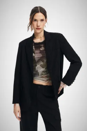 Embroidered Floral Blazer