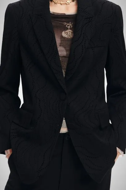 Embroidered Floral Blazer