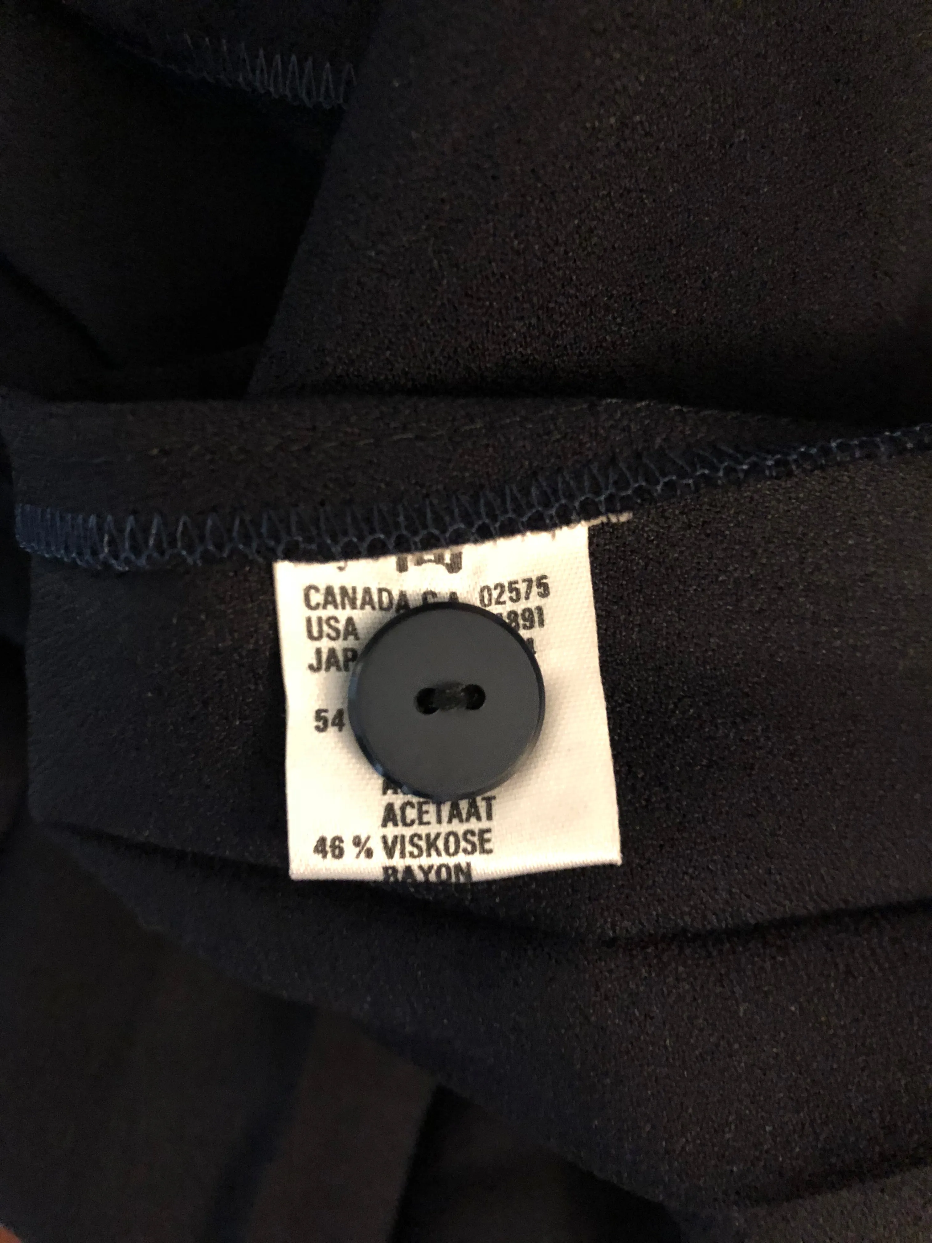 Escada 70's Pleated Midi Skirt Navy Blue SKU 000261-3