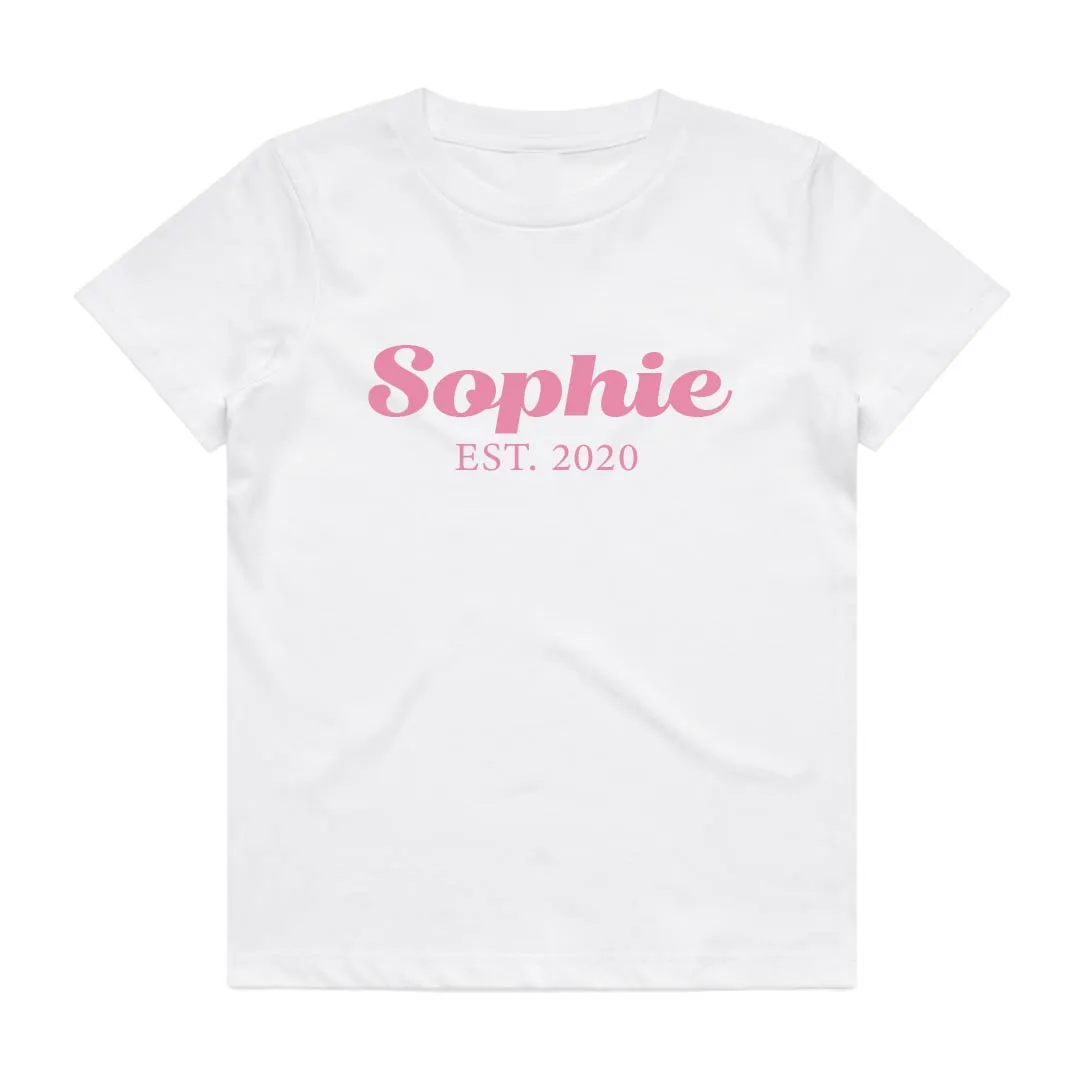 Established Girl Tee | Personalised | 2 Colours