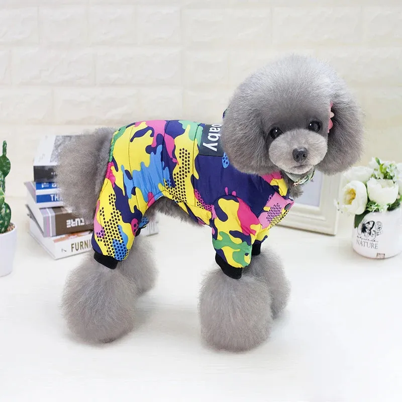 FleeceGuard™ Winter Dog Jacket - Warm Waterproof Jumpsuit for Small Dogs