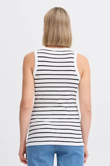 FRHIZAMOND STRIPED TOP "BLACK MIX"