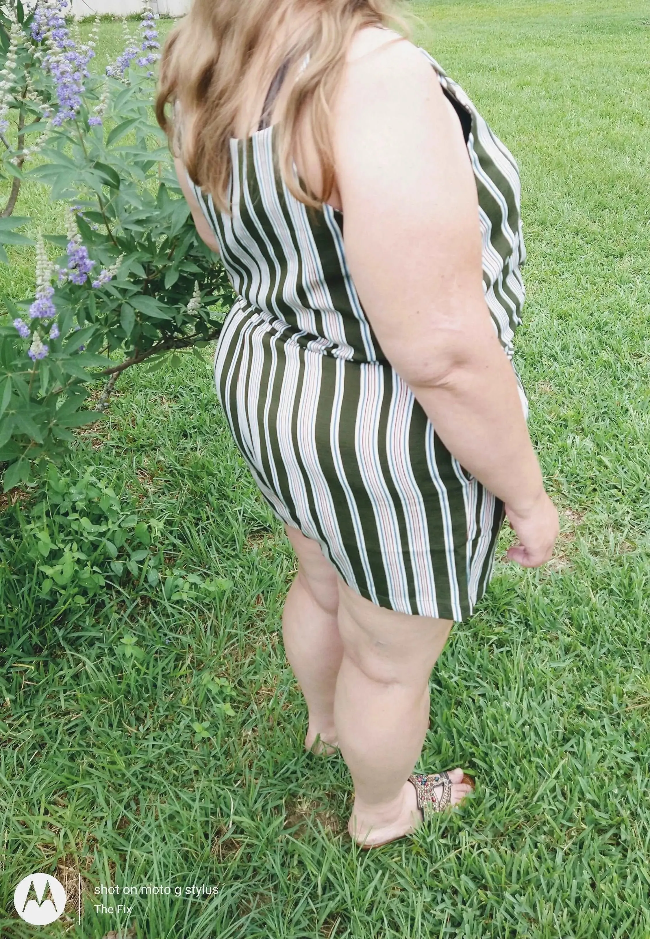 Green Striped Romper