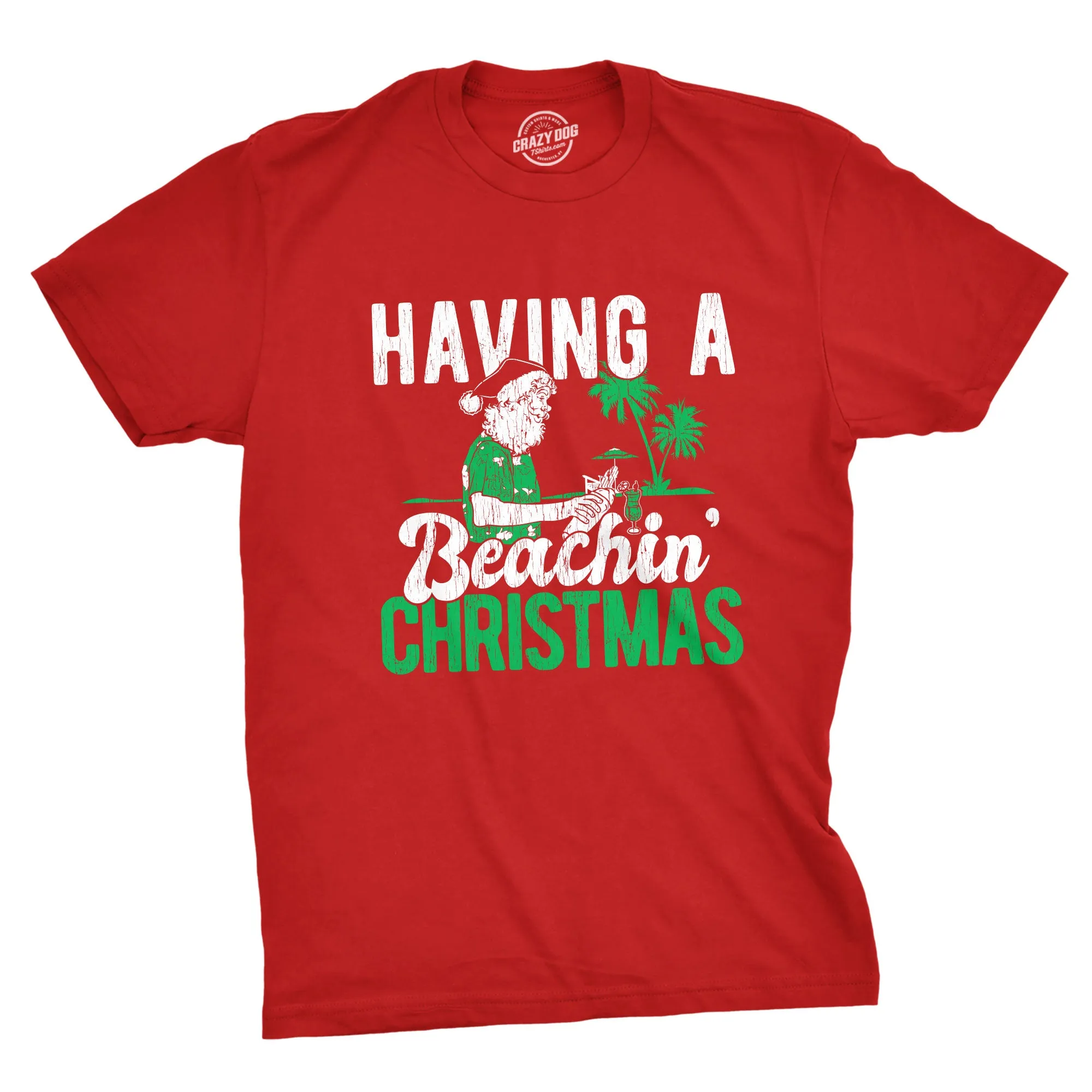 Having A Beachin Christmas Men's T Shirt