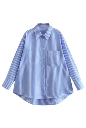 'Hollie' Striped Collared Shirt