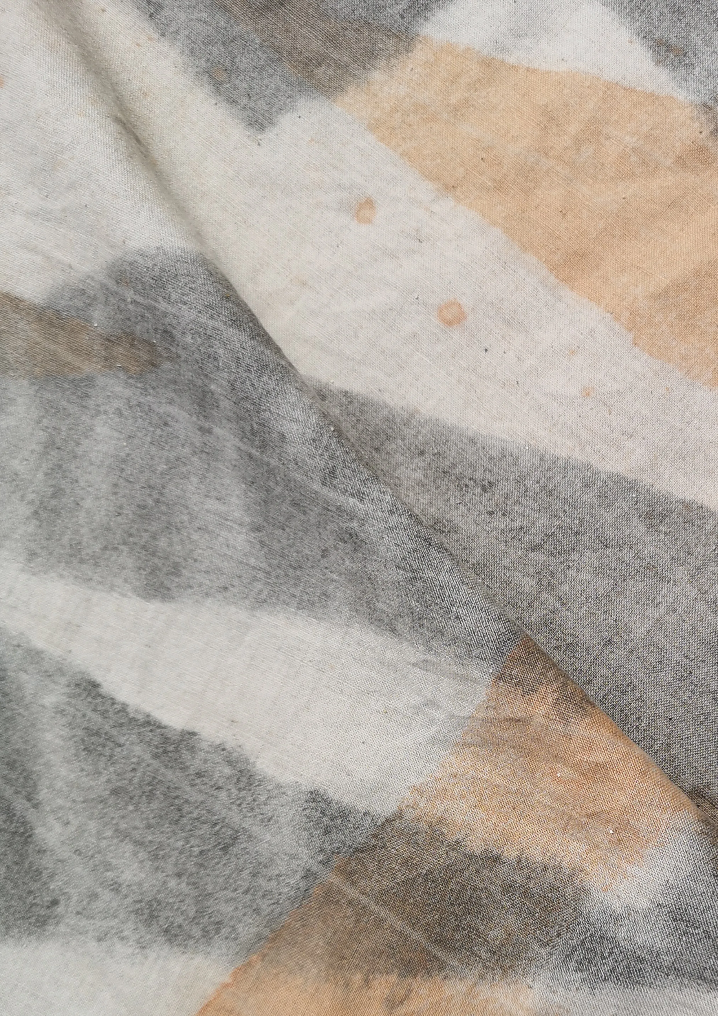 HOMEMADE - UNIQUE BLOUSE UNISEX - HAND PAINTED - light grey / salmon