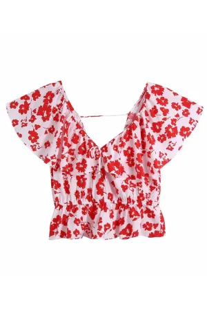 'Honora' Floral V-Neck Blouse
