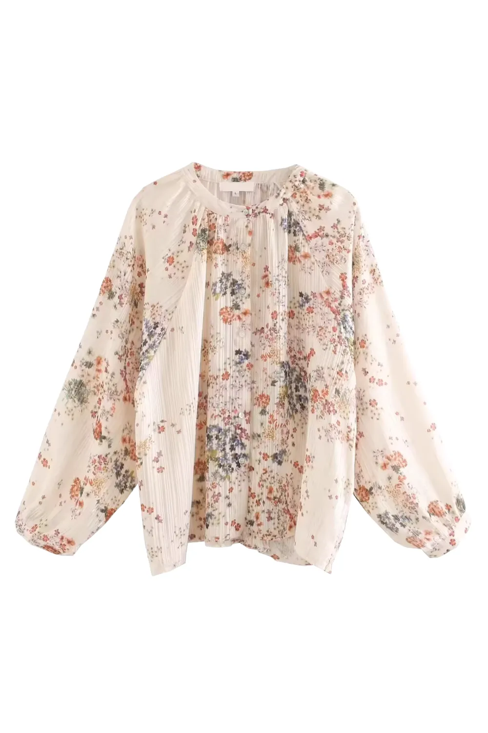 'Josephine' Floral Silk Chiffon Blouse Top