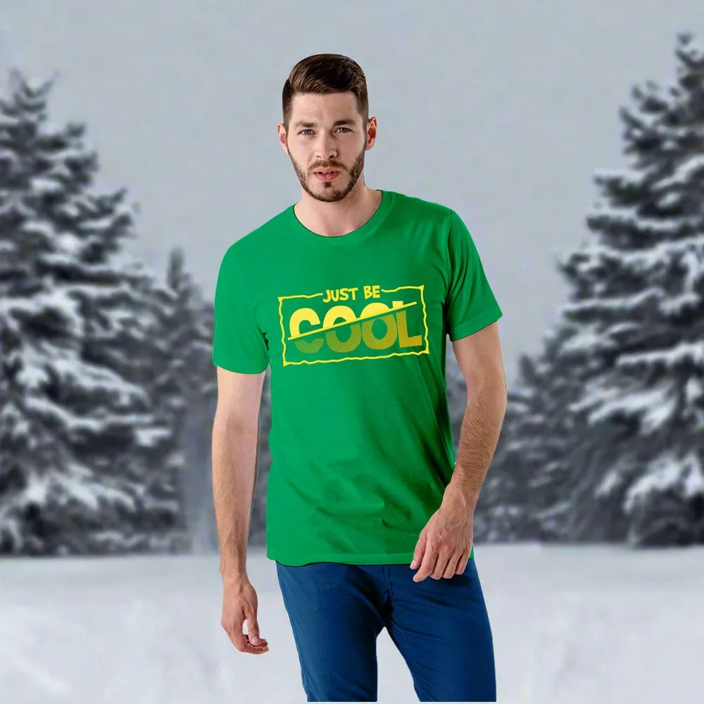 Just be Cool - Polycotton Round Neck Graphic T-Shirt for Men