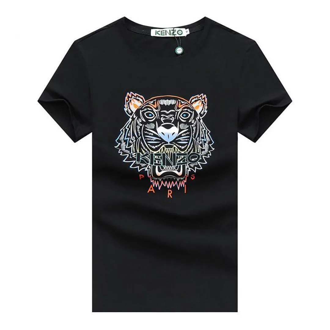 Kenz Essential Classic Front Tiger Crew neck -Black