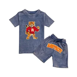 Kids Rawyalty - Tiger Chenille Cotton Set - Blue Wash