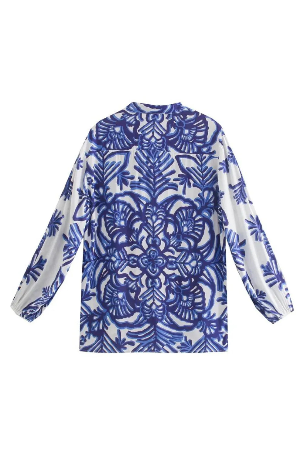 'Lilian' Floral V-NeckLong Sleeve Shirt