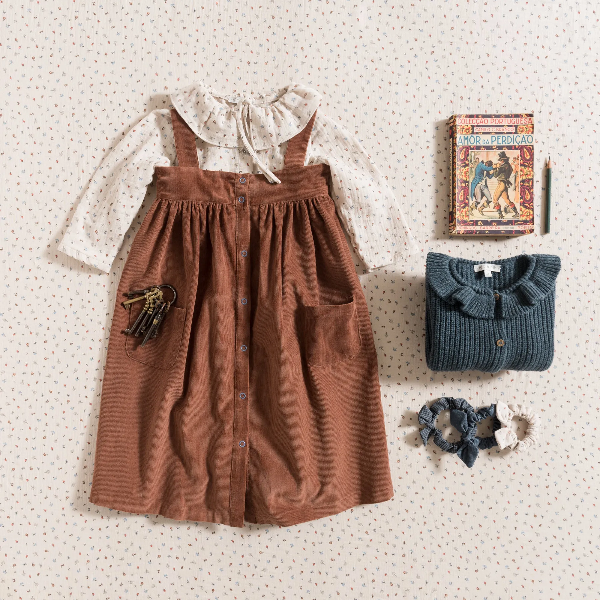 LONG DRESS / CHESTNUT CORDUROY