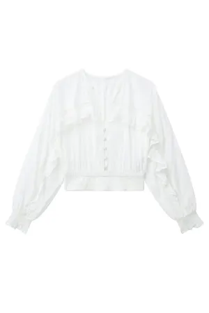 'Maggie' V-Neck Lace Layered Top