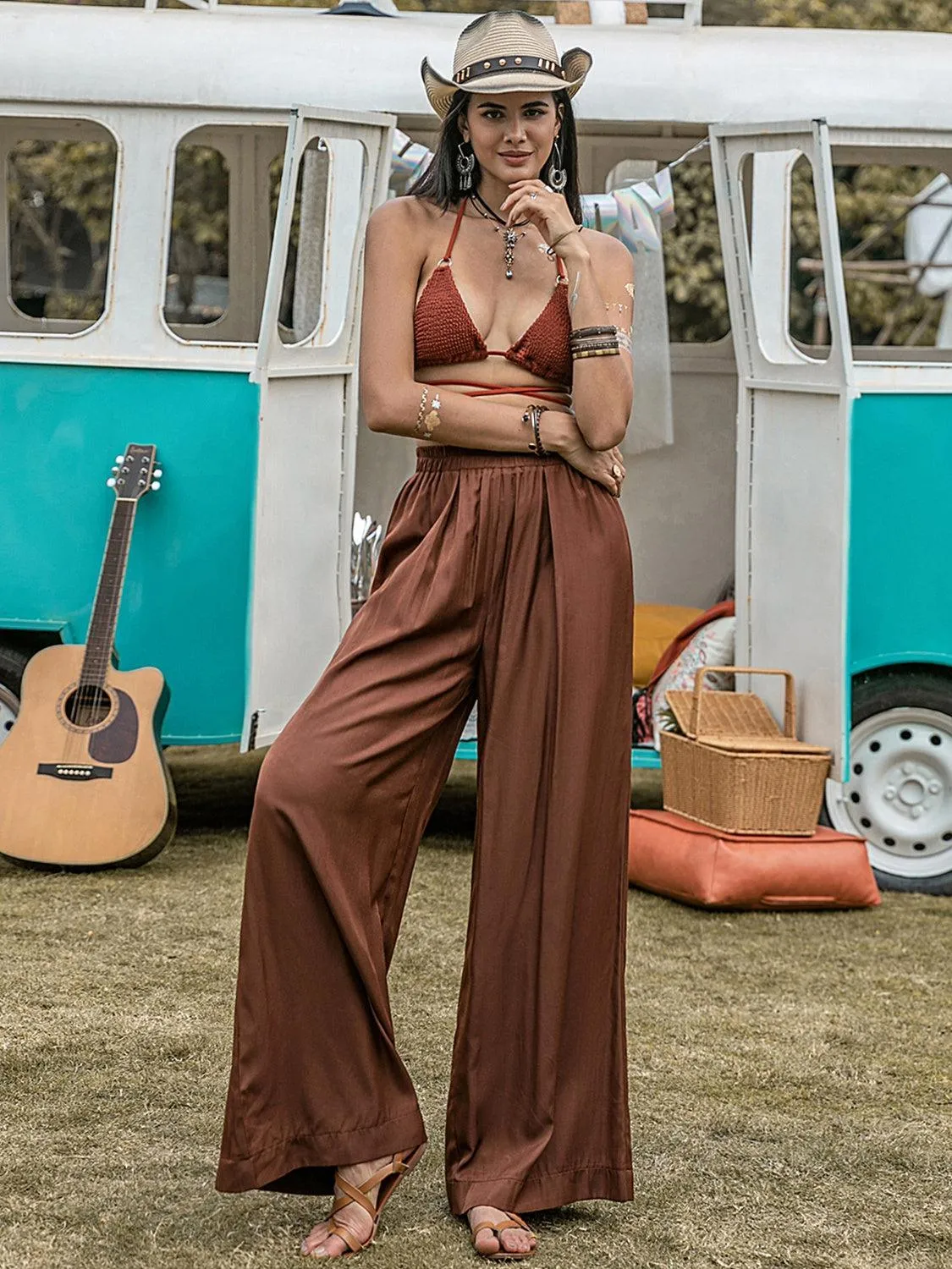 Maximum Comfort High Waist Wide Leg Pants