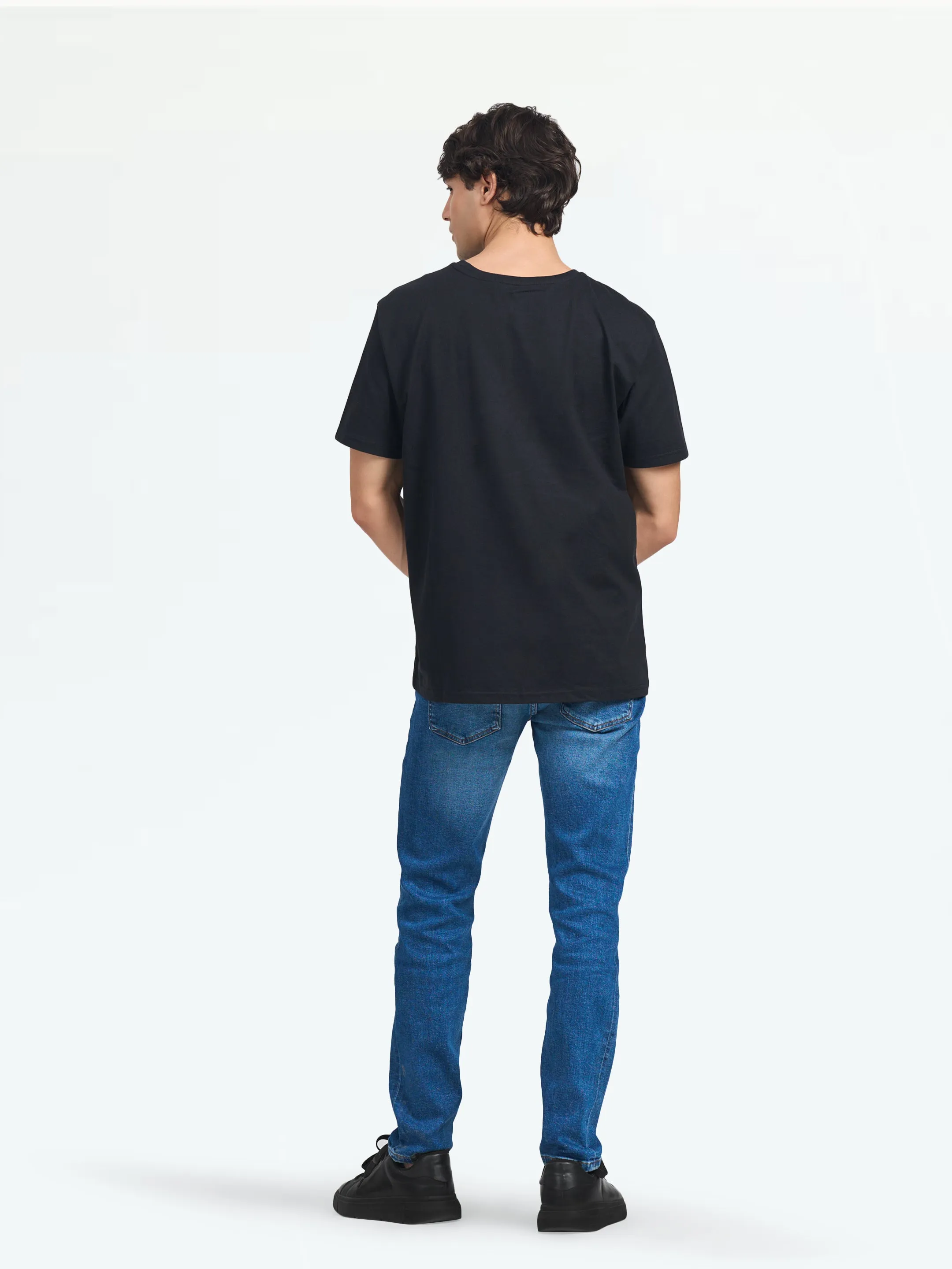 Men's Black Race Oversize Tee