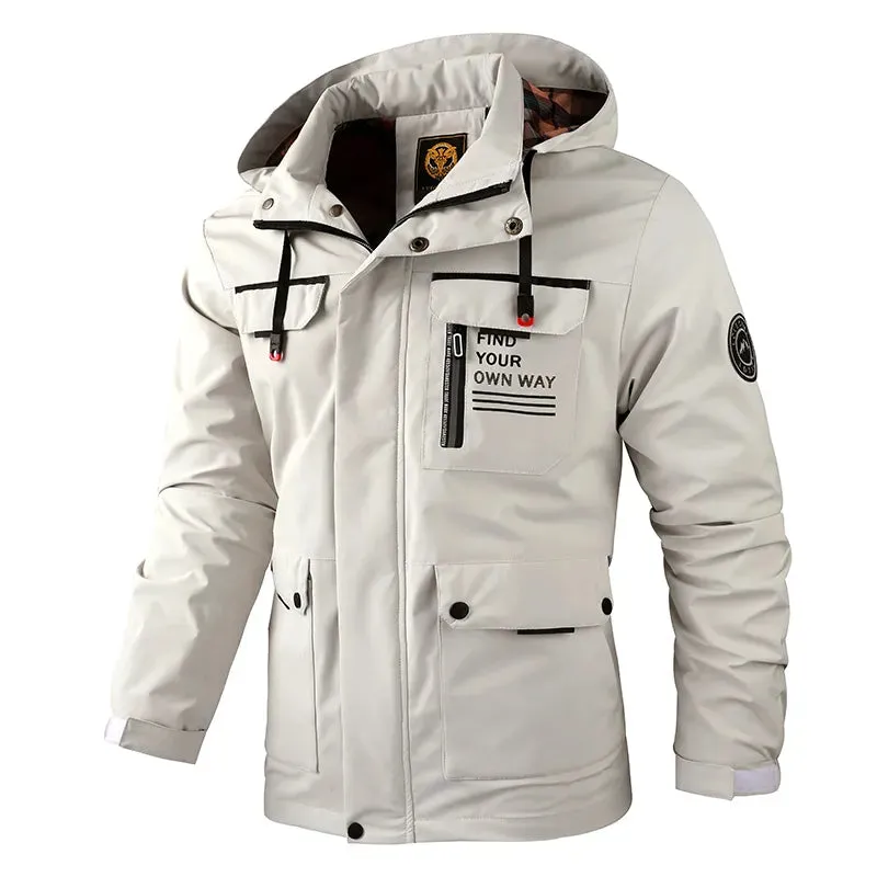 Men's Casual Windbreaker Hooded Jacket