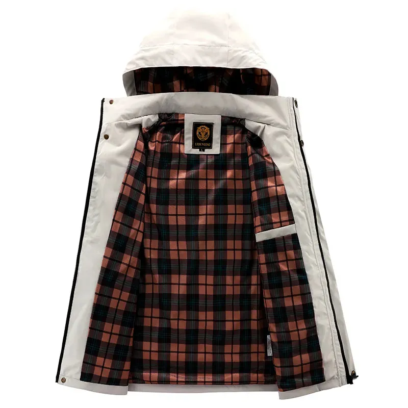Men's Casual Windbreaker Hooded Jacket
