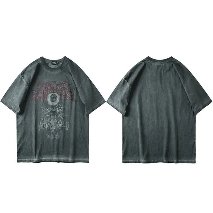 Men's Evil Eye Print Harajuku T-Shirt