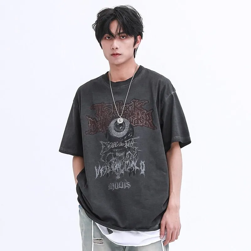 Men's Evil Eye Print Harajuku T-Shirt