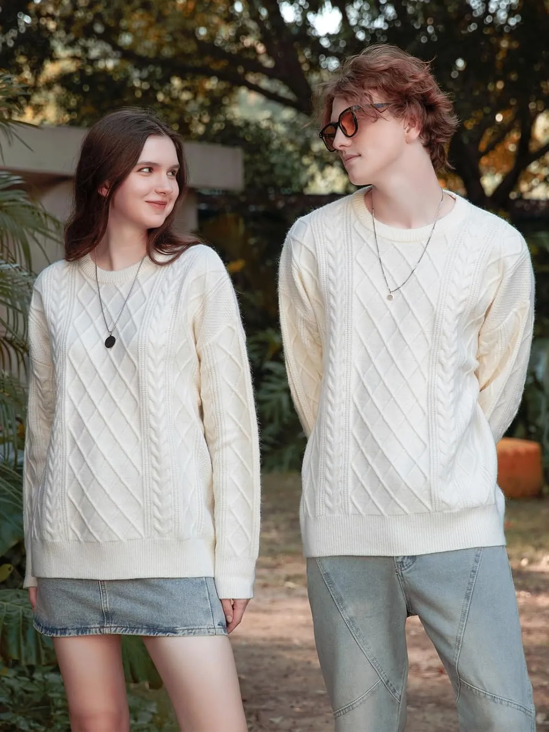 Men's Graphic Oversized Sweater Unisex Knit Aesthetic Sweaters Streetwear Casual Tunic Pullover Jumper