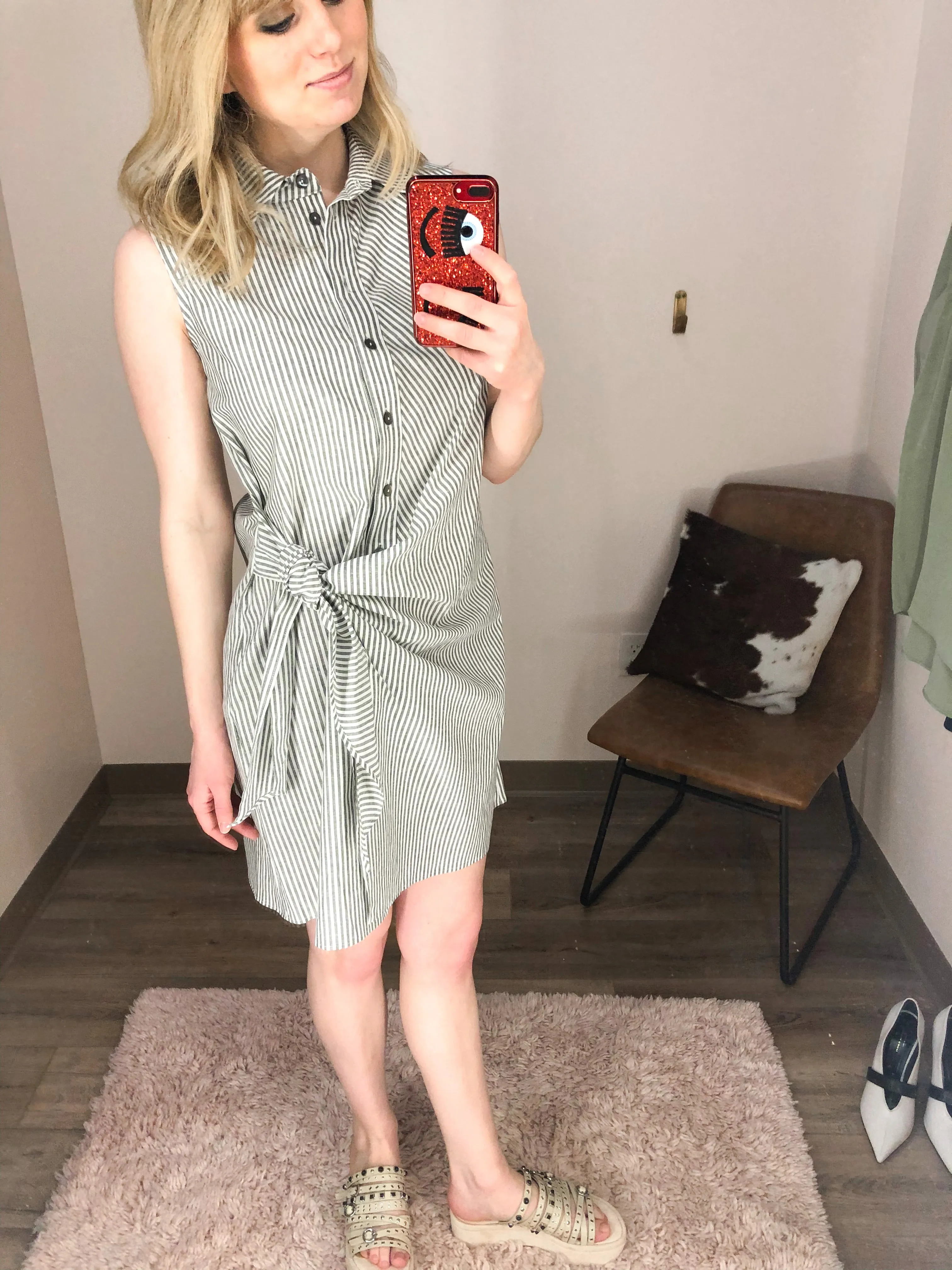 Morgan Striped Sleeveless Dress