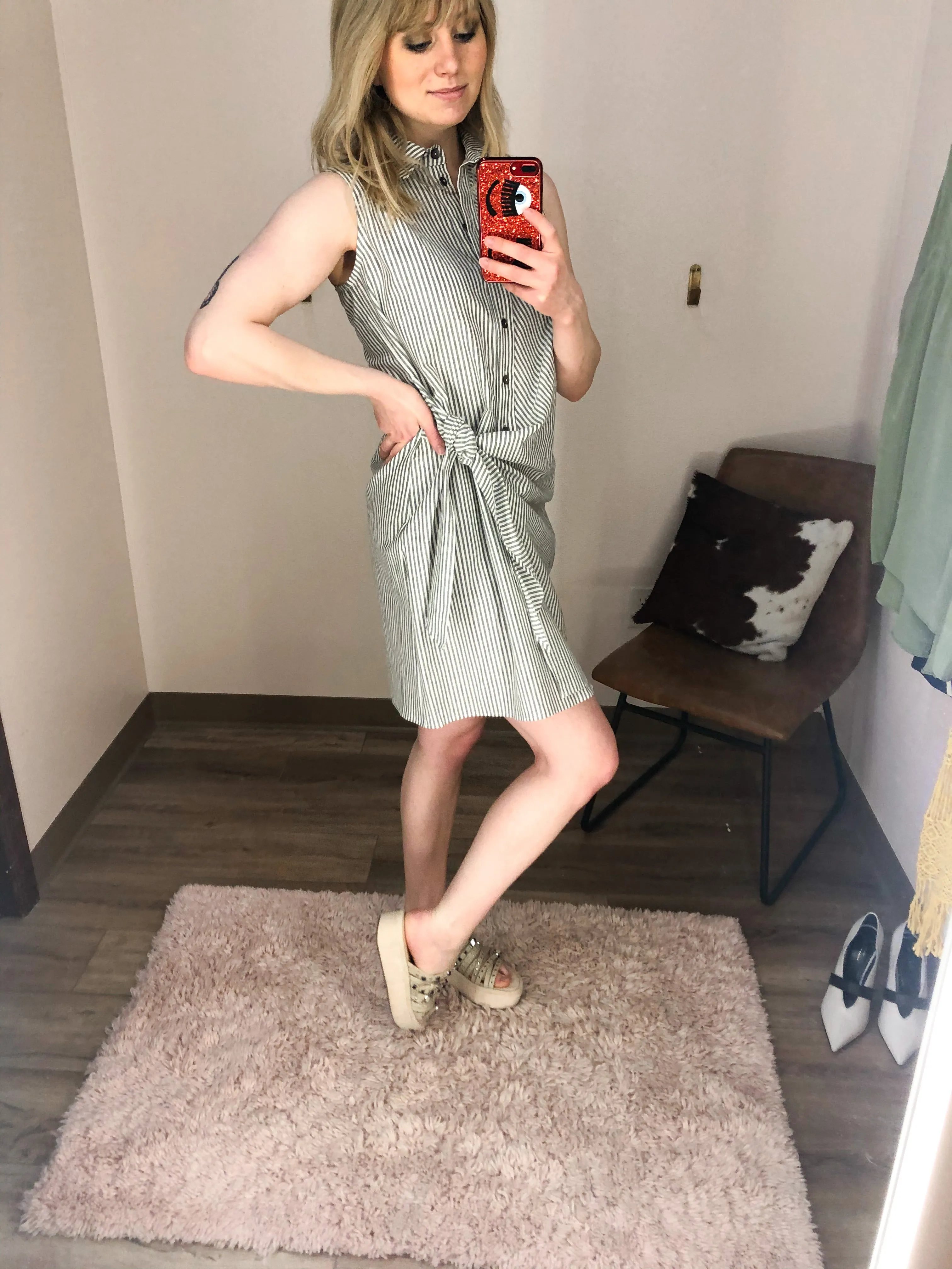 Morgan Striped Sleeveless Dress