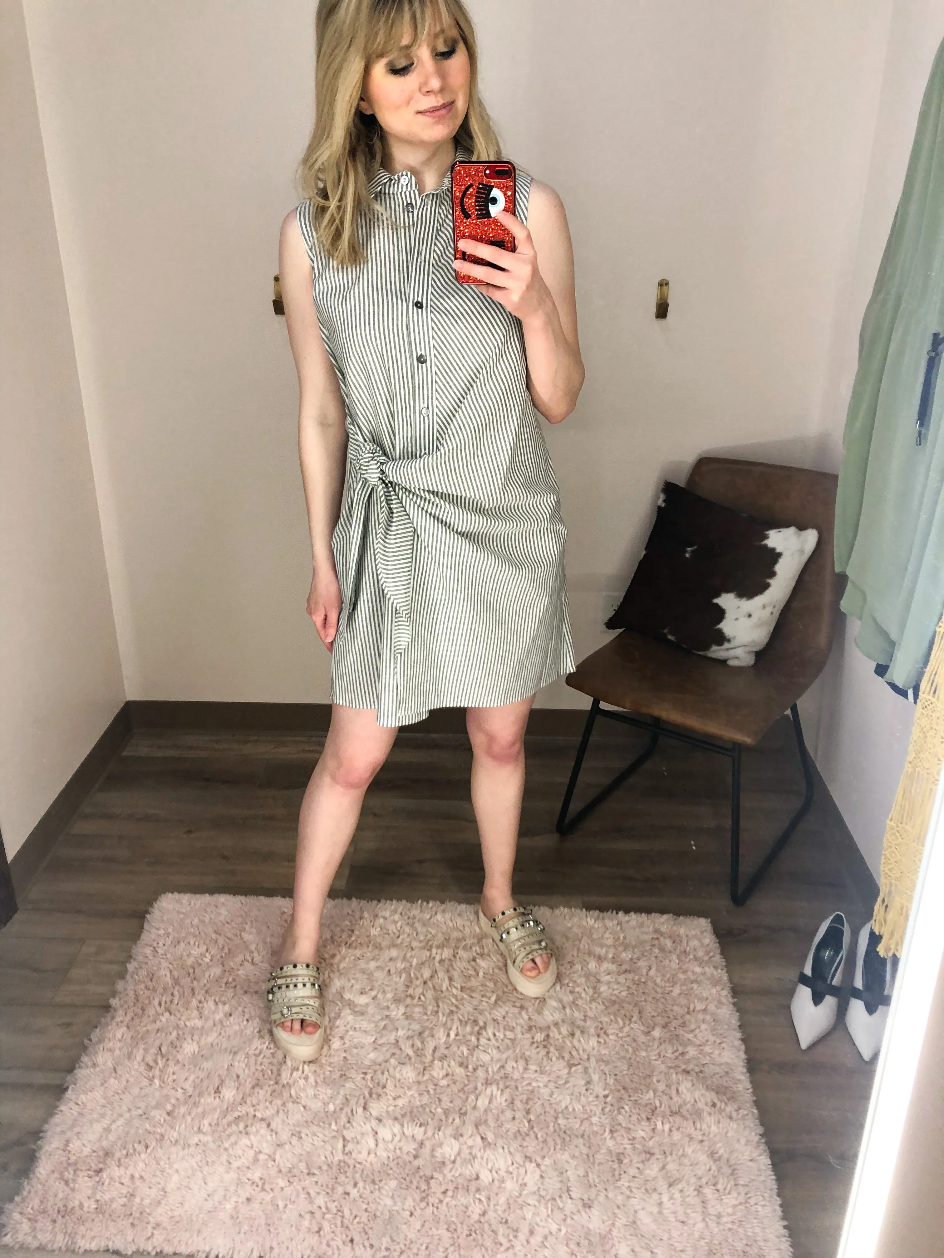Morgan Striped Sleeveless Dress